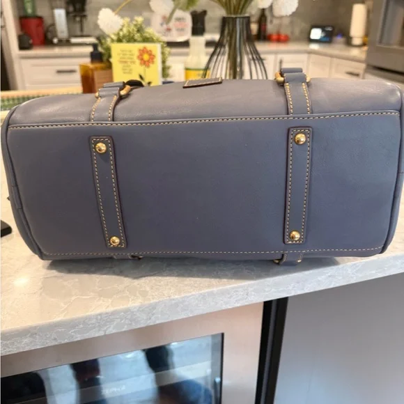Dooney & Bourke large steel blue Florentine satchel - Picture 9 of 13